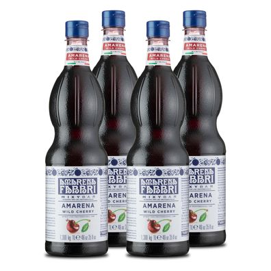 Food-United FABBRI Mixybar Sirup aus Amarenakirschen 4x1L Flasche für Drinks Cockt...