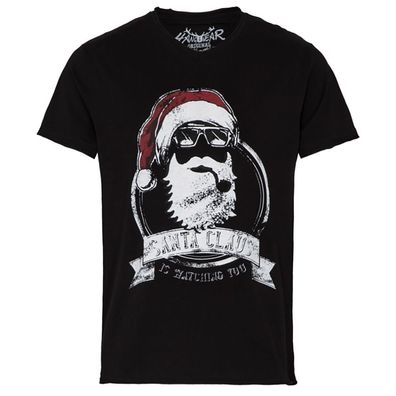 T-Shirt Santa Claus Herren schwarz