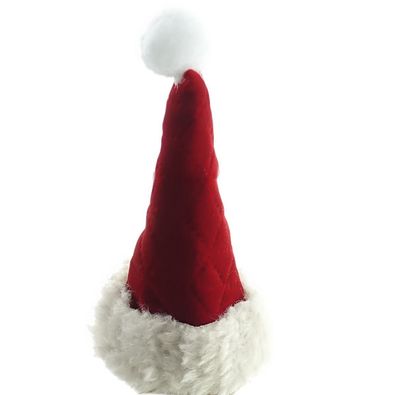 Weihnachtsmütze Rot & Weiß Ø 6 cm - gesteppter Stoff