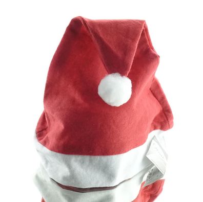 Weihnachtsmütze Rot & Weiß 40 cm - Polyester