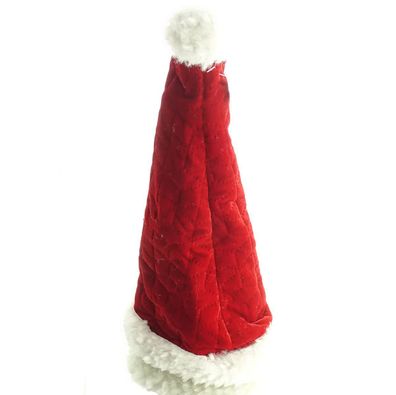 Weihnachtsmütze Rot & Weiß Ø 12 cm - gesteppter Stoff
