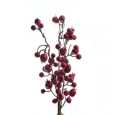 Weihnachtsdeko Beerenzweig Rot 41 cm - Kunstblumen