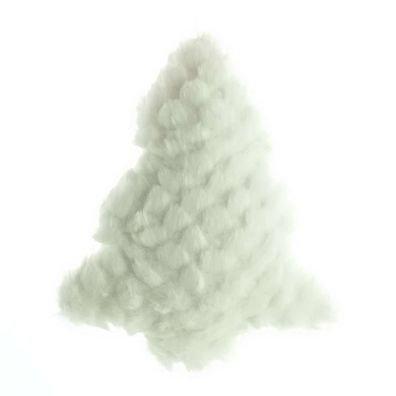 Weihnachtsanhänger Stern Weiß Plüsch 14 cm - Polyester