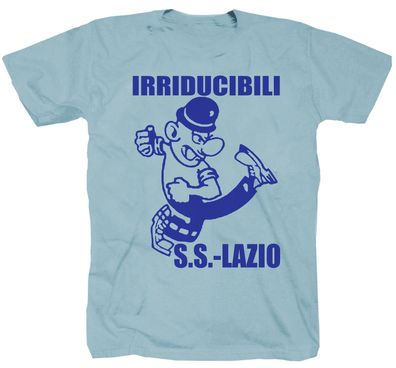 Semper Avanti Lazio Rom IRR87 Fußball T-Shirt Grösse S-3XL skyblue