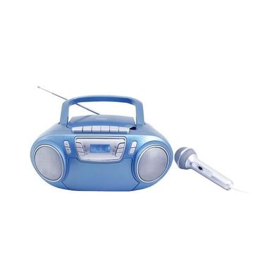Soundmaster SCD5800BL tragbares CD-Kassetten-Radio mit Mikrofon, USB, MP3-Wiederga...