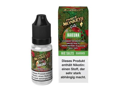 Twelve Monkeys - Hakuna - Nikotinsalz Liquid 10 mg/ ml