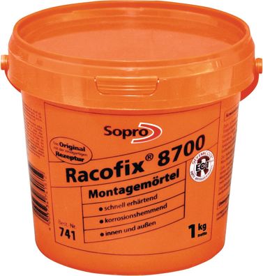 Montagemörtel Racofix® 8700 1:3 Raumteile (Wasser/ Mörtel) 1kg Eimer SOPRO