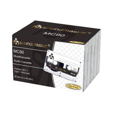 Soundmaster MC905P Audio-Leerkassette 90 Min., 5er Pack