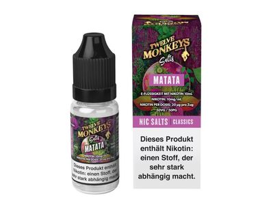 Twelve Monkeys - Matata - Nikotinsalz Liquid 10 mg/ ml
