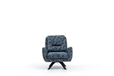 Wohnzimmer Luxus Sessel grau Club Lounge Modern Designer Möbel Einrichtung