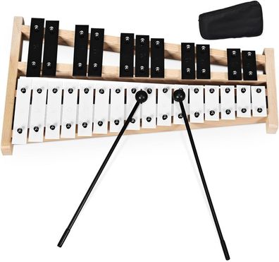 Xylophon 27 Noten Glockenspiel Handpercussion mit 2 Schlägeln & Tragetasche