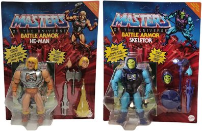 Mattel Masters of the Universe 2er-Set Battle Armor GVL75 He-Man und GVL77 Skele