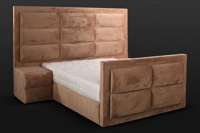 Luxus Schlafzimmer Set Nachttisch Bett 2tlg. Komplett Set Design Einrichtung Neu