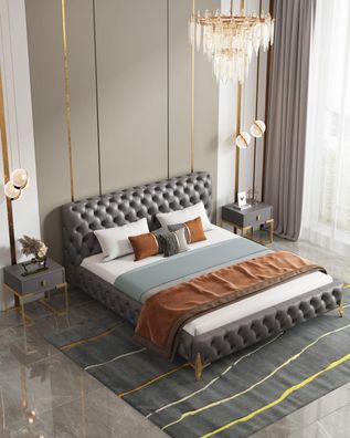 Bett 2x Nachttisch 3 tlg Schlafzimmer Set Design Modern Luxus Schlafzimmer sets