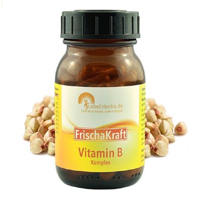 LebeFrischa natürlicher Vitamin B Komplex 60 Kapseln mit Folsäure und Biotin