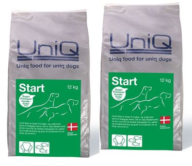 UniQ Start-Sparpaket 2x12kg-Hundetrockenfutter, säugende Hündinnen, Welpen u. Jundhun