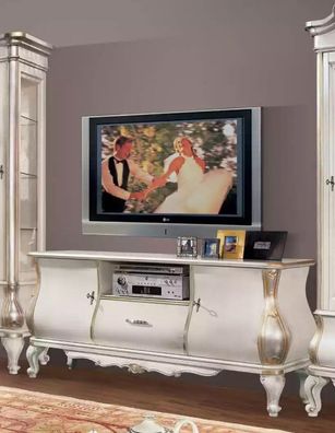 Klassischer TV-Ständer Luxus Designer Sideboard Wohnzimme Holz Möbel Neu
