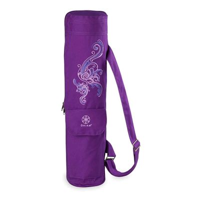 GAIAM Yoga Matten Tasche violett mit Muster