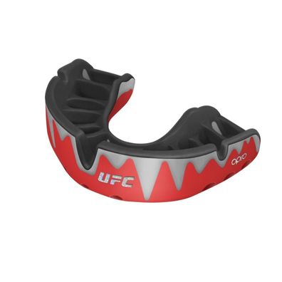 OPRO "UFC" Zahnschutz Platinum rot/ silber/ schwarz