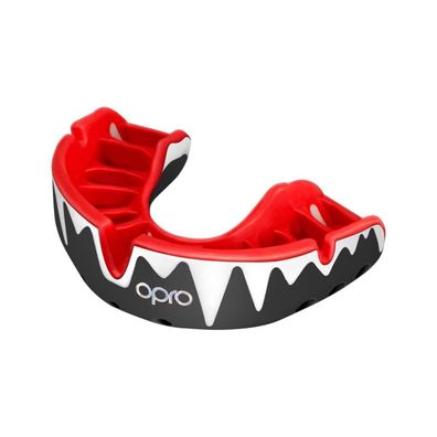 OPRO Zahnschutz Platinum Senior schwarz/ weiß/ rot