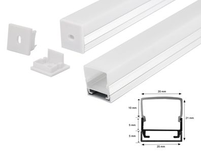 LED Aluprofil Aluminium Profil Alu Schiene Montage Profil Leiste für LED Strip