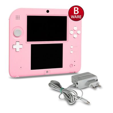 Nintendo 2DS Konsole in Pink Rosa / Weiss + Ladekabel #27B