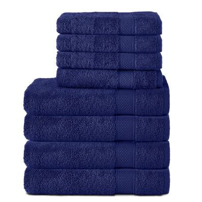 Komfortec 8er Handtuch Set aus 100% Baumwolle, 4 Badetücher 70x140 und 4 Handtüche...