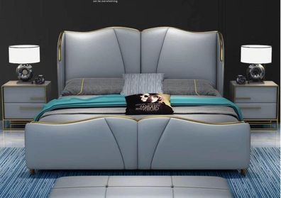 Bett Möbel Design Betten Doppelbett Luxus Schlafzimmer Holz neu