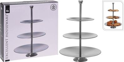 Metall-Etagere 3stöckig Etagen Kuchen Ständer Servierplatte OVP Anschauen lohnt