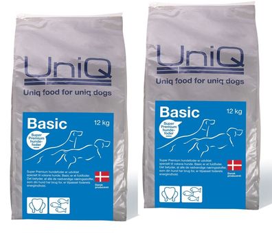 UniQ Basic - Sparpaket 2 x 12kg - Hundetrockenfutter