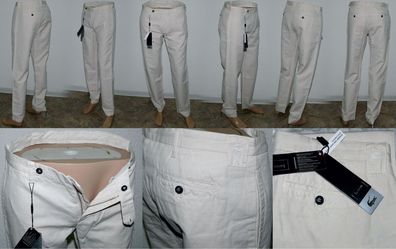 Lacoste HH 7110 8LX Chino Hose Classic Fit Cotton Leinen Jeans W31 L32 Nacre