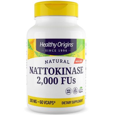 Healthy Origins, Nattokinase, 2000 FU's (100mg), 60 Veg. Kapseln