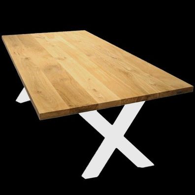 Tischplatte ohne Baumkante - Eiche massiv - 4 cm stark - div. Größen