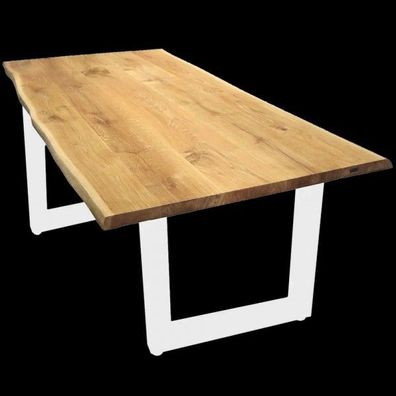 Tischplatte mit Baumkante - Eiche massiv - 4 cm stark - div. Größen