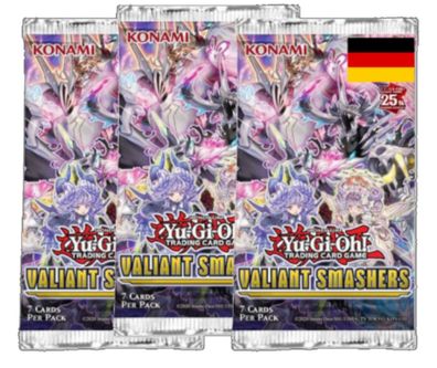 Yu-Gi-Oh - 25th Anniversary Valiant Smashers Tuckbox - 3 Booster Packs der 1. Auflage