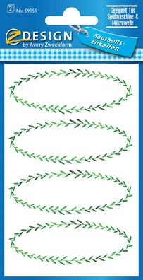 AVERY Zweckform ZDesign Haushaltsetiketten "Ranke" 2 Blatt à 10 Etiketten