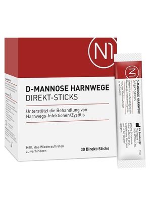 N1 D Mannose Direkt-Sticks 30 St. - bei Blasenentzündung & Harnwegsinfektion