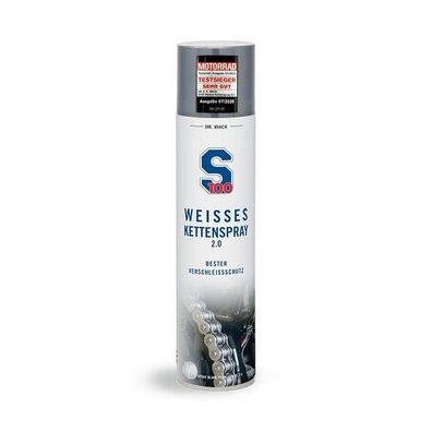 S100 Weisses Kettenspray 400ml m. Haftkraft-Verstärker Premium-Qualität