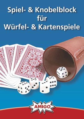 Amigo 87054 Spiel- & Knobelblock (Spiel-Zubehör) Für Würfel- & Kartenspiele