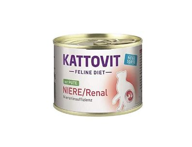 Kattovit Feline Diet Niere/ Renal Pute | 12 x 185g Katzenfutter