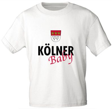 Kinder T-Shirt - Kölner Baby - 06938 - weiß - Gr. 134/146