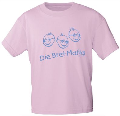 Kinder T-Shirt mit Aufdruck - Die Brei-Mafia - 06968 - rosa - Gr. 134/146