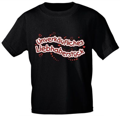 Kinder T-Shirt mit Aufdruck - Unverkäufliches Liebhaberstück - 06978 - schwarz - Gr