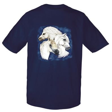 Kinder T-Shirt mit hochwertigem Print - Welsh Pony - 08136 dunkelblau - ©Kollektion