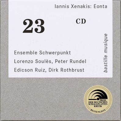 Iannis Xenakis (1922-2001): Eonta für Klavier & 5 Blechbläser - - (CD / E)