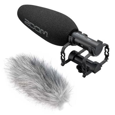 Zoom ZSG-1 Richtmikrofon mit Fell-Windschutz