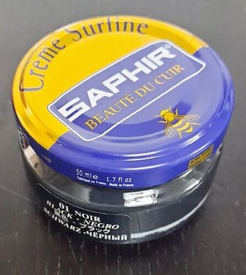 Saphir Creme Surfine (Schuhcreme) 01 Schwarz 50ml Dose