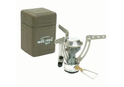 MIL-TEC Gaskartuschenaufsatz Spider mit Behälter Gaskocher Campingkocher Kocher