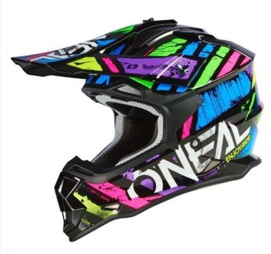 O'Neal Crosshelm 2SRS V.23 Glitch Multi ECE 06 MX Helm Motocross L 59-60cm