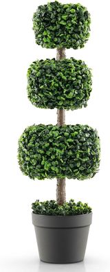75 cm Kunstpflanze grün, Kunstbaum mit Topf, Zimmerpflanze Deko, Dekopflanze